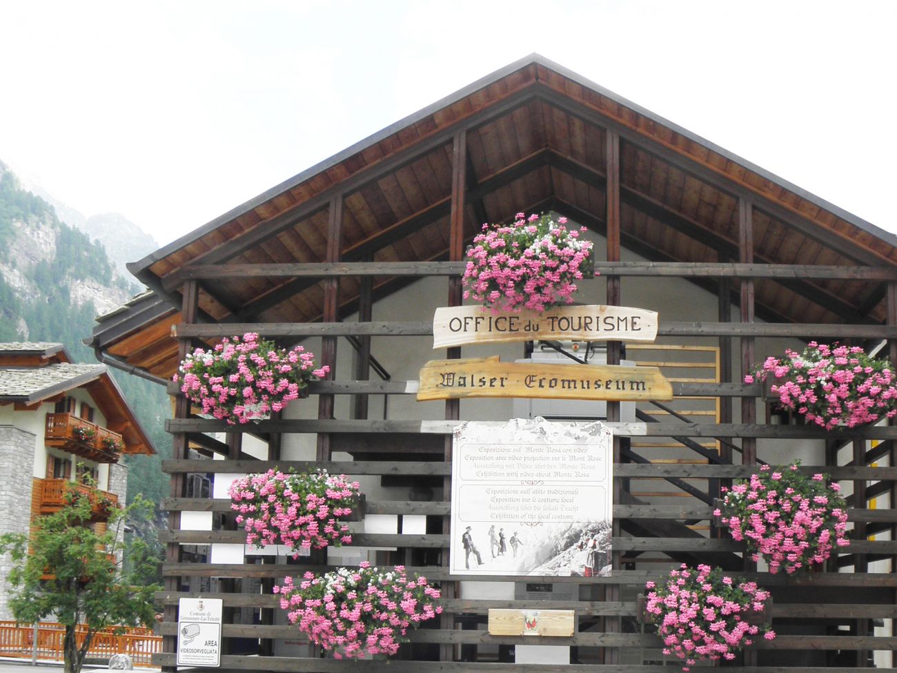Arredo urbano floreale - Gressoney La TrinitÃ©