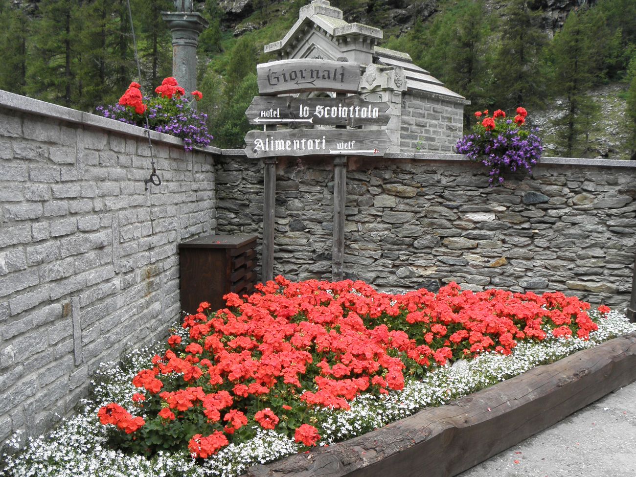 Arredo urbano floreale - Gressoney La TrinitÃ©